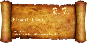 Riedel Tibor névjegykártya